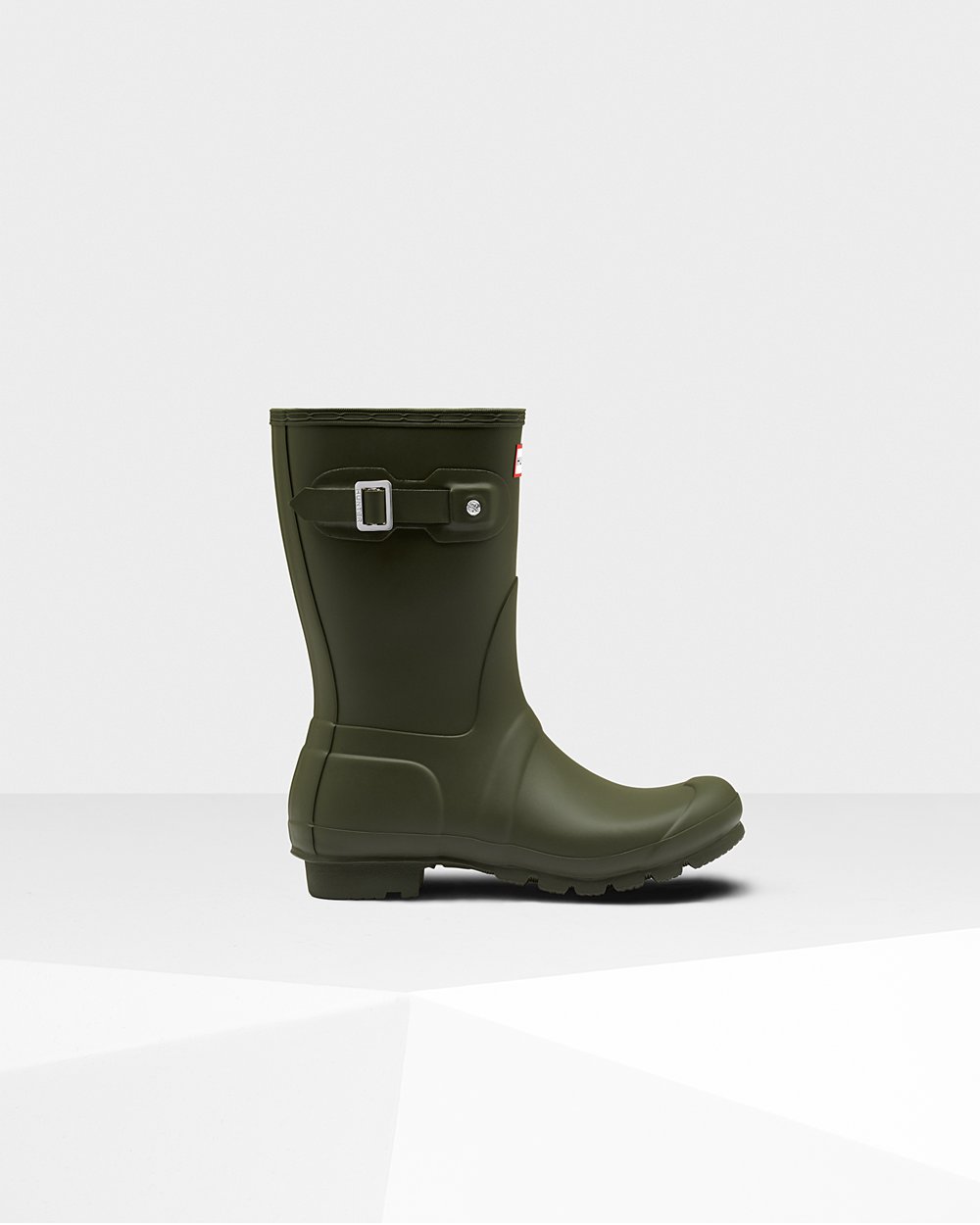 Bottes Courtes de Pluie Hunter Original Femme Vert Foncé Olive XYIAEGF-85